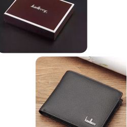 Genuine Leather Wallet - Coffee color With The Gift Box