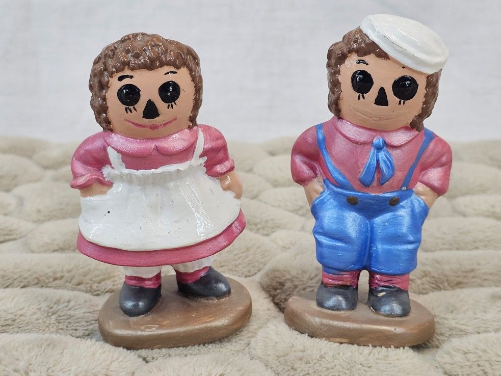 VTG RAGGEDY ANN & ANDY CERAMIC FIGURINES