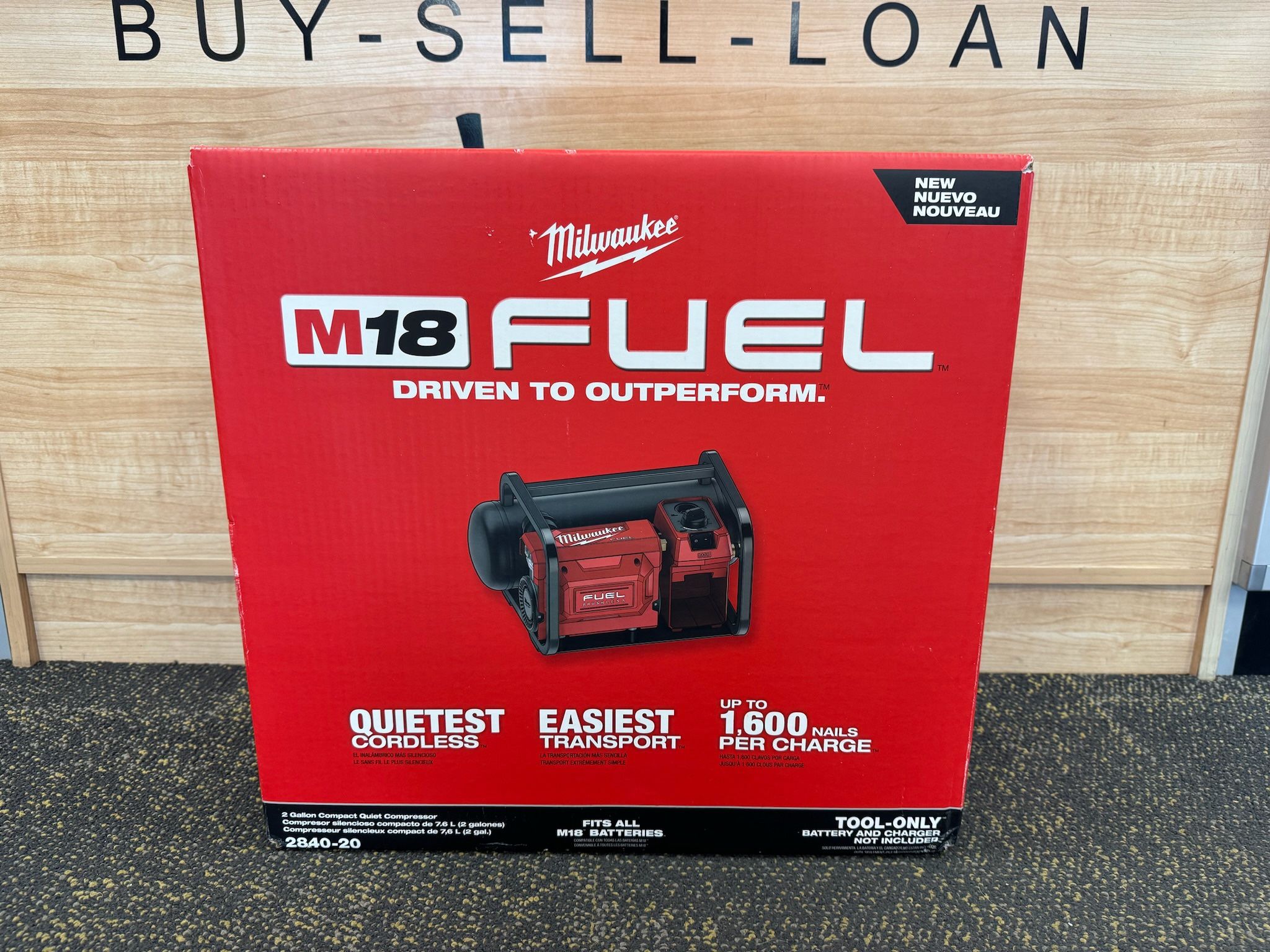 Milwaukee 2840-20 M18 FUEL 2 Gallon Compact Quiet Compressor