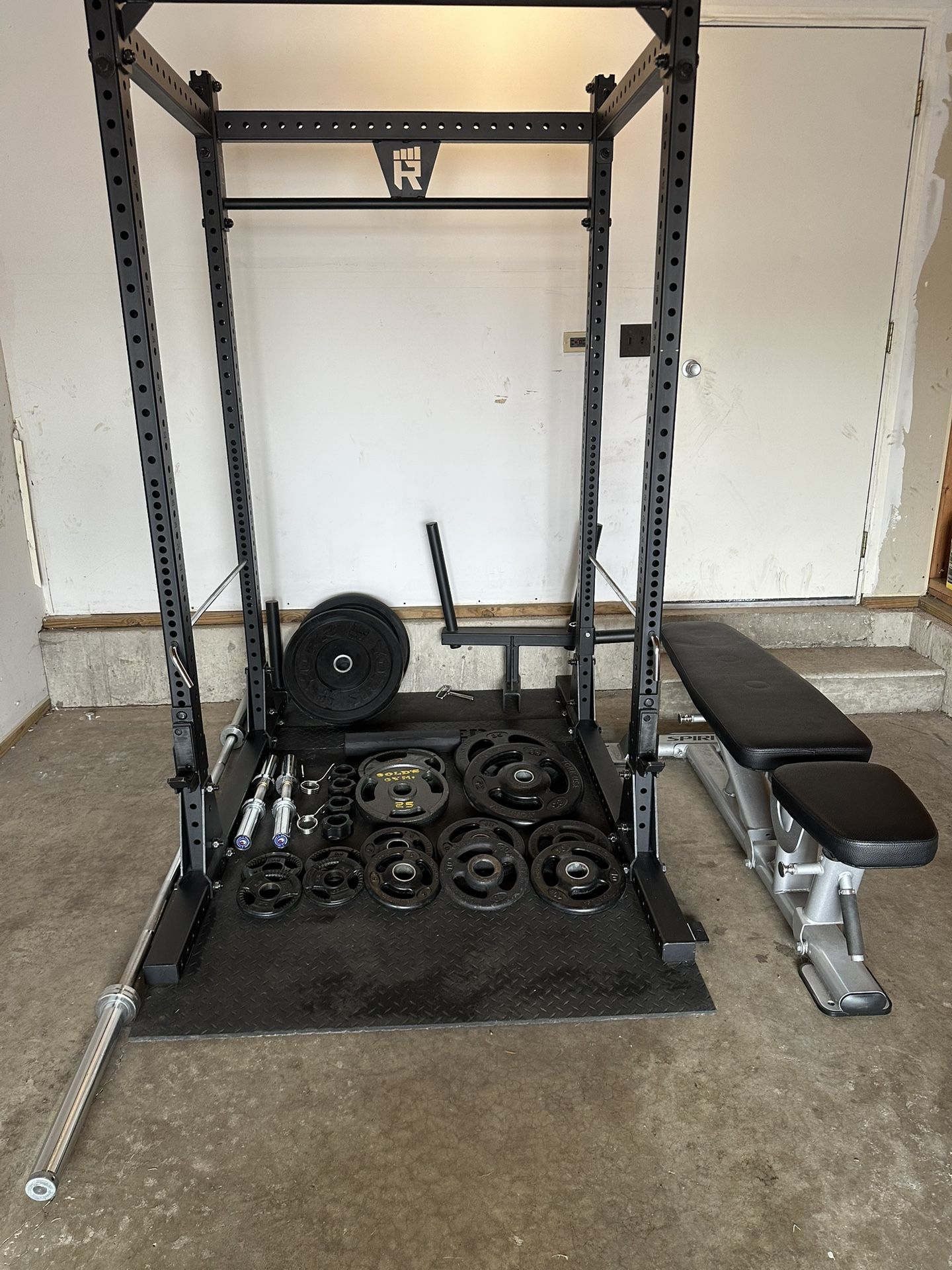 Garage Gym (Squat Rack, Plates, Adjustable Bench, Etc)