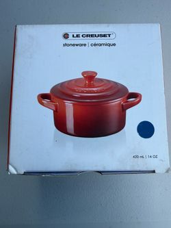 Le Creuset 14oz mini round cocotte blue