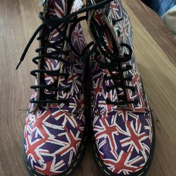 Vintage Dr Martens Purple Union Jack Women's Boots 7