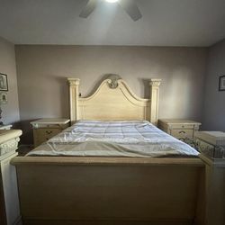 Cali King Bed With Night Stand & Drawer