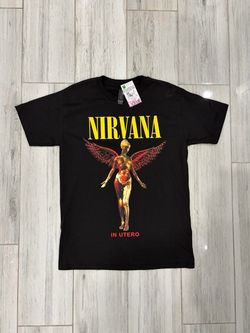Nirvana In Utero Black Graphic T-Shirt
