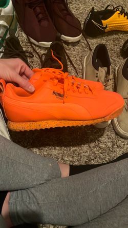 Puma Roma Orange Low-Top Sneakers