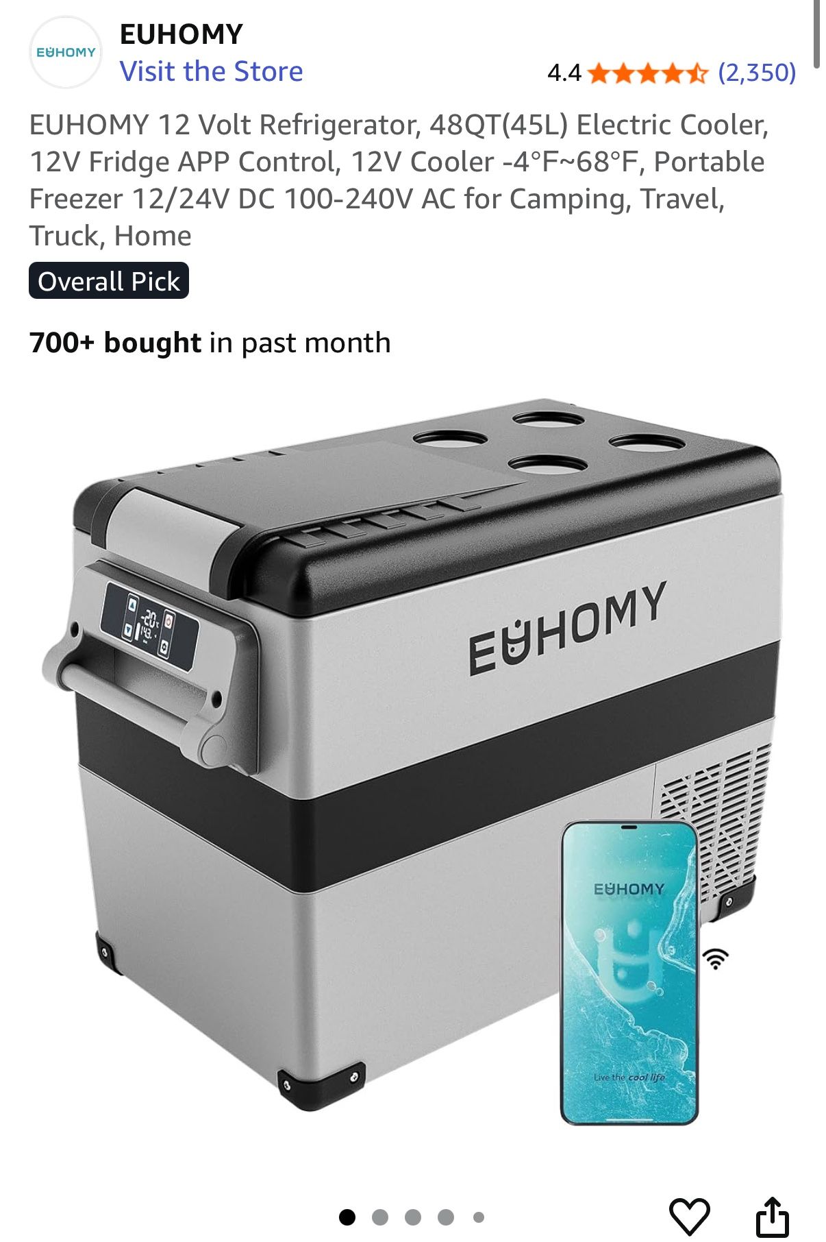 EUOMY Car Refrigerator Cooler