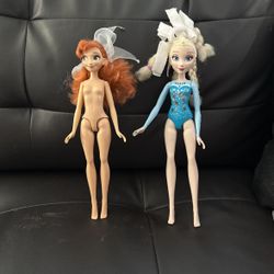 Ana And Elsa Frozen Dolls 