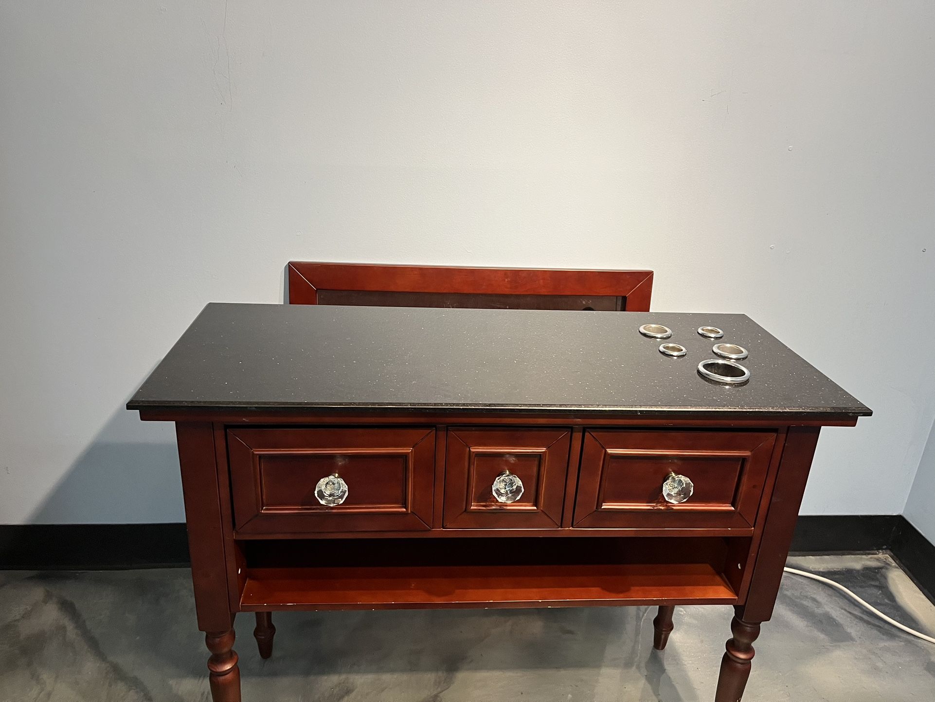 Professional Salon Station & Matching Mirror