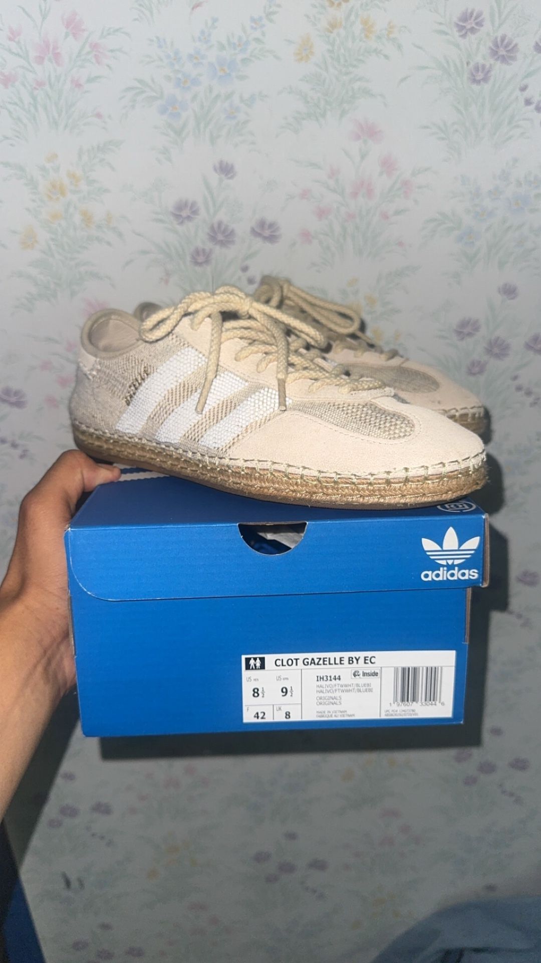 Adidas Gazelle CLOT Halo Ivory Cloud Size 8.5 Men