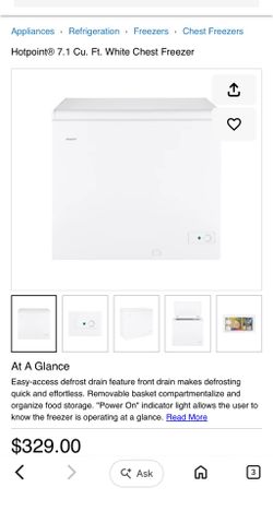 Hotpoint white chest freezer