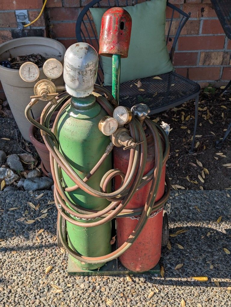 oxyacetylene torch setup
