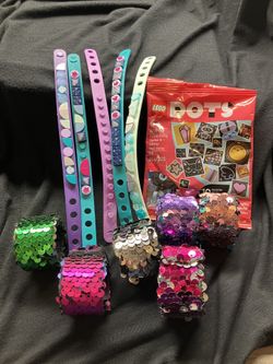 Lot Of Bracelets, LEGO With dots & sequined Slap
