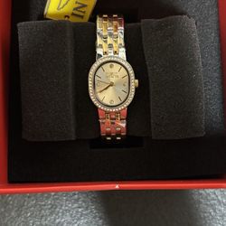 Invicta Women's Two-Tone Crystal Accent Watch NIB Working Stainless Steel