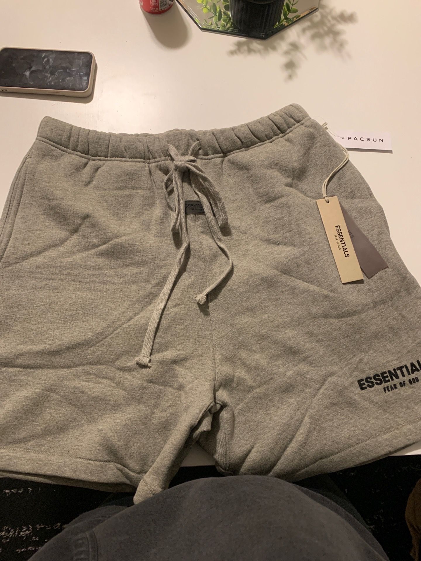 Essential shorts, light oatmeal, size medium