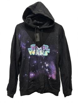 Star Wars Hoodie Size M Black Galaxy Print New With Tags