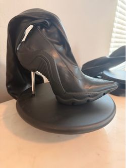Retro punk stiletto knee high boots ! 8.5