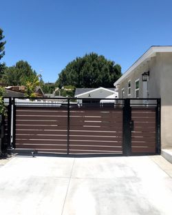 Wrought iron Gate With Wood Inserts