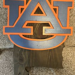 Auburn Tigers Wood Sign