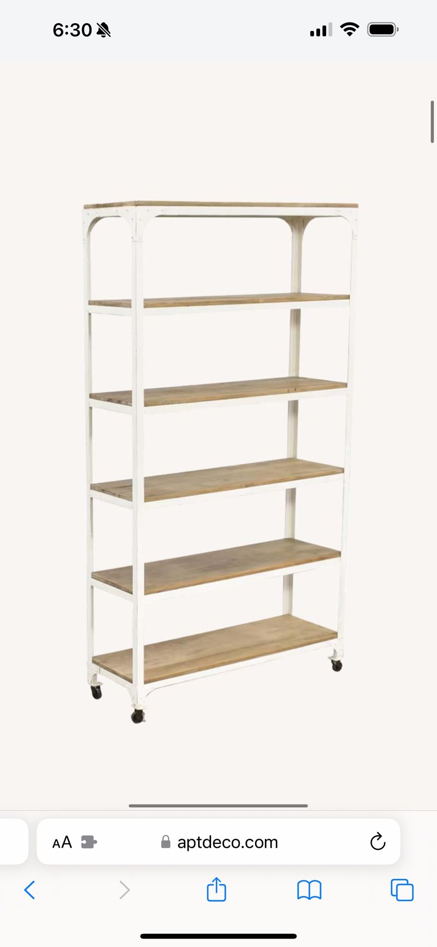 West Elm Metal and Wood Book Case