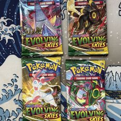 Evolving Skies Booster Pack Art Set