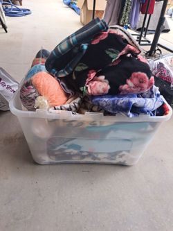 Fabric Pieces and Yarn