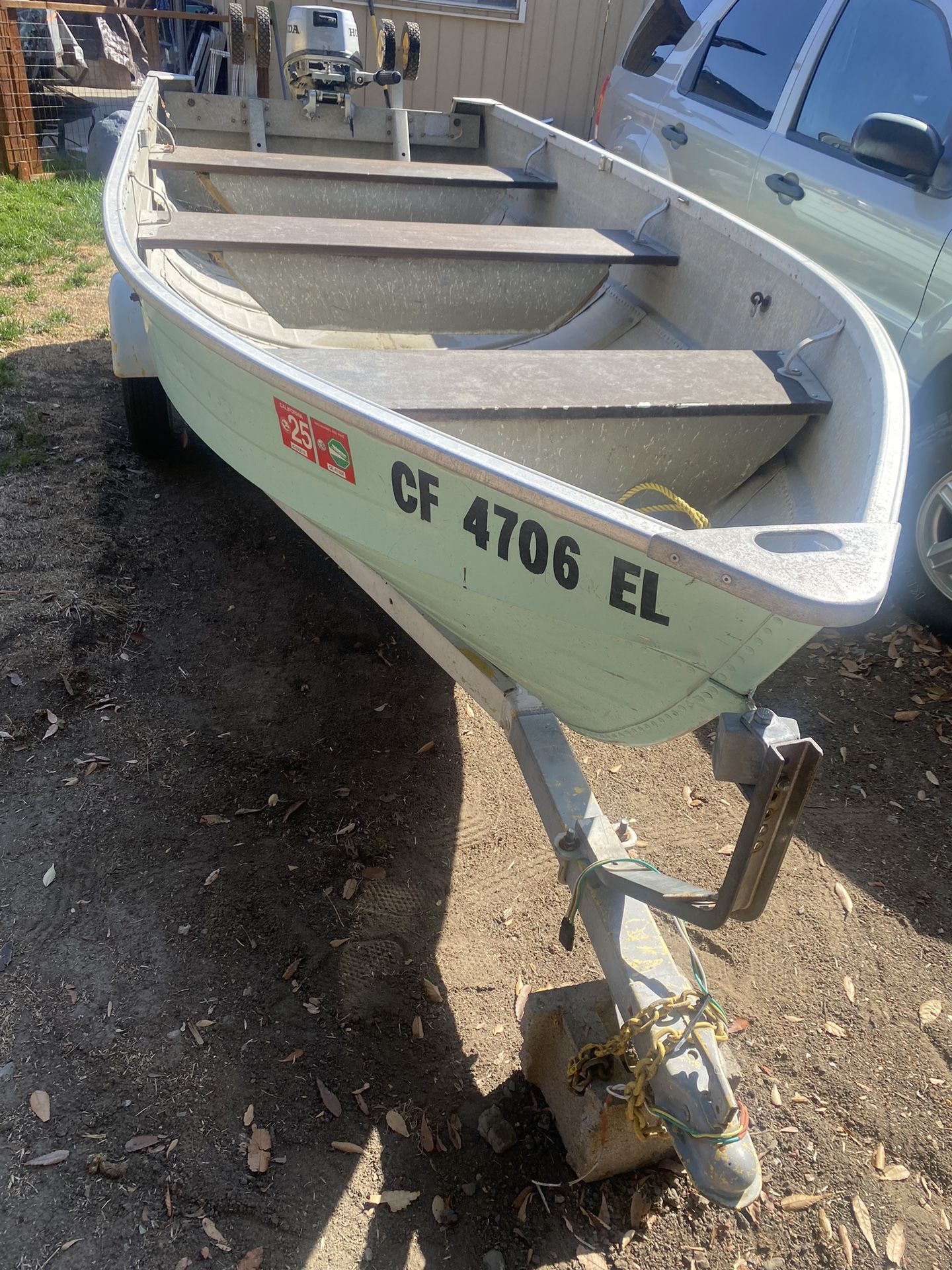 1984 Mirrocraft+8hp Honda Outboard+trailer