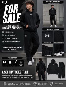 Men’s Under Armour Baggy Hoodie & Pants Size Small