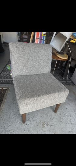 Grey fabric Armless Chair