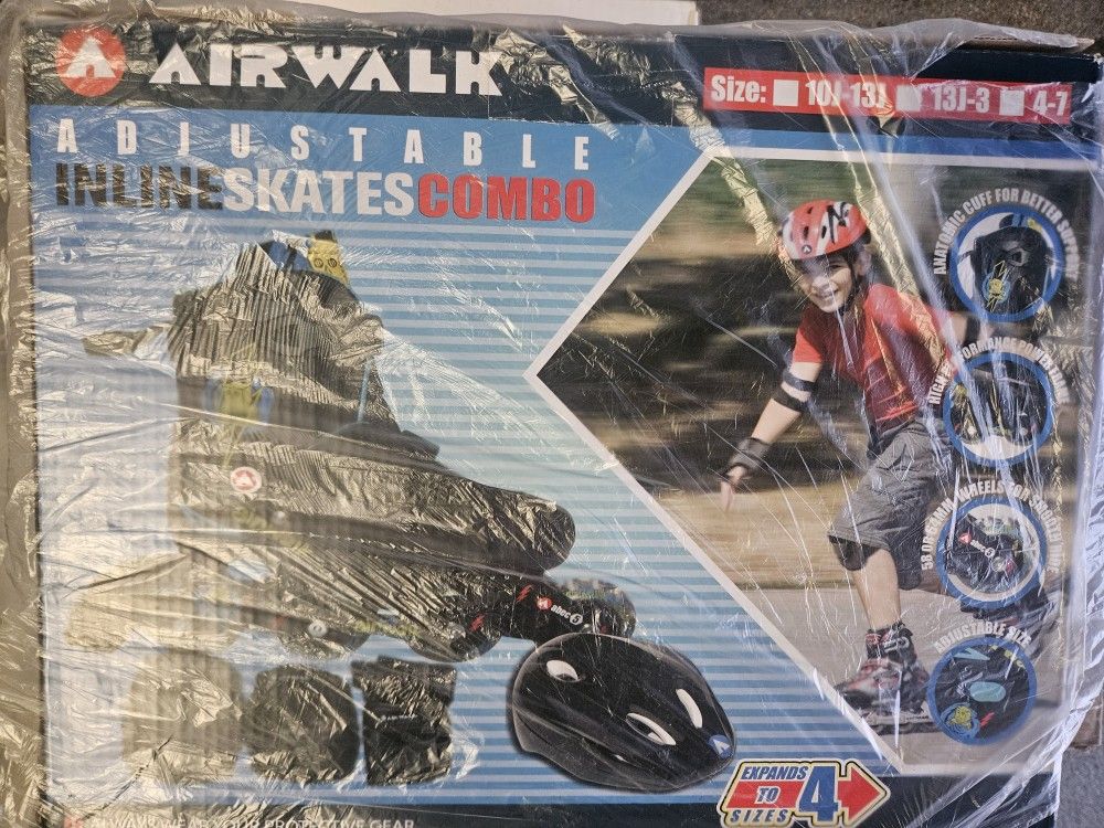 BRAND NEW - Airwalk Adjustable Inline Skates Combo