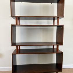 Simple Living Products Bookshelves Margo Mid Century, (Walnut Brown)