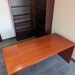 Office Desk And 2 Bookshelves 
