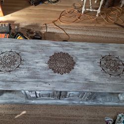 Rustic/ Vintage/ Hand  Painted Coffee Table 
