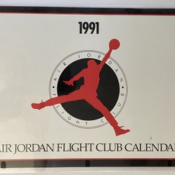 “Collectible” MICHAEL JORDAN -1991 Wheaties Air Jordan Flight Club CALENDAR~MINT