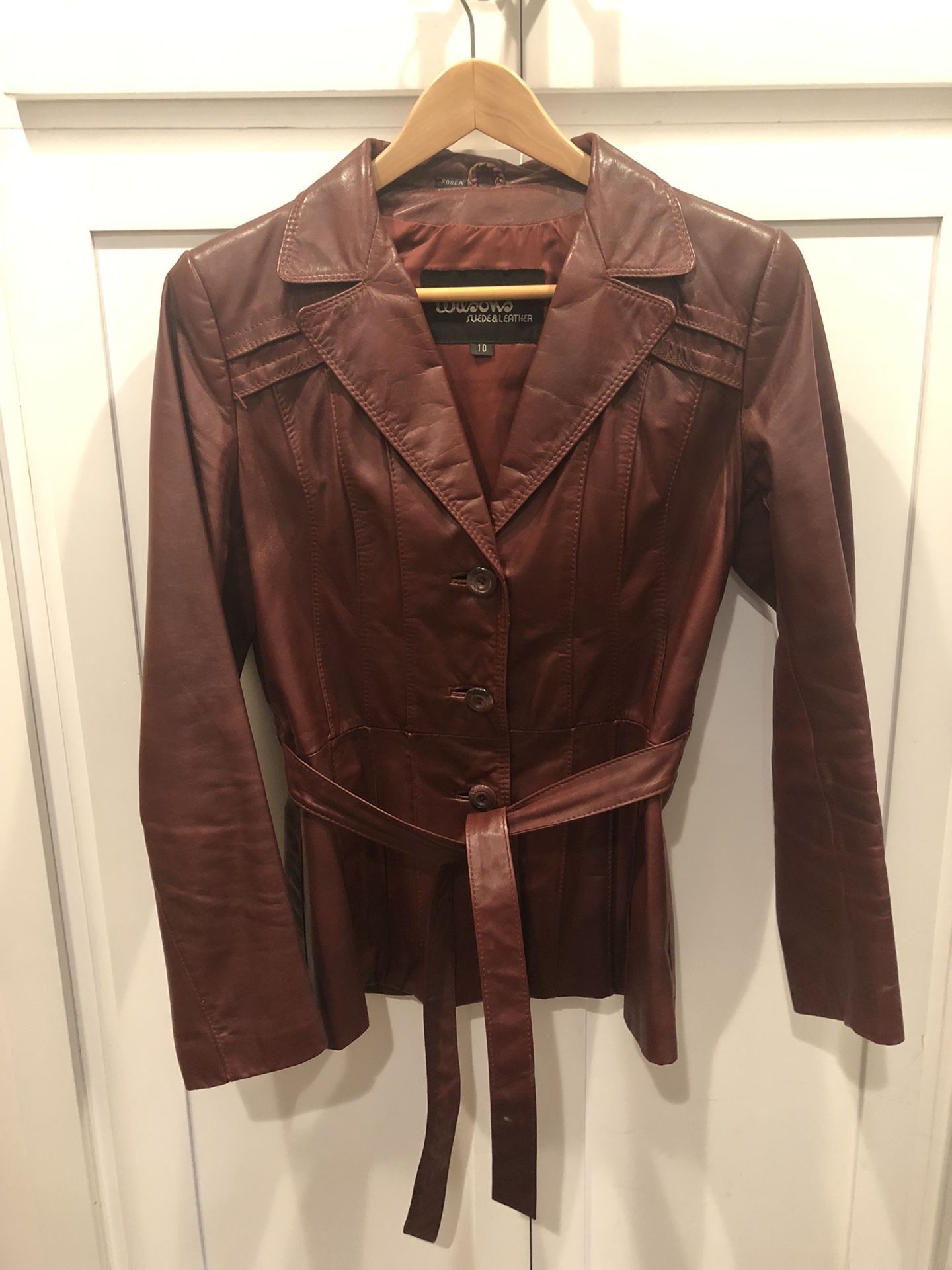 Vintage 1980’s Leather Jacket Size 10