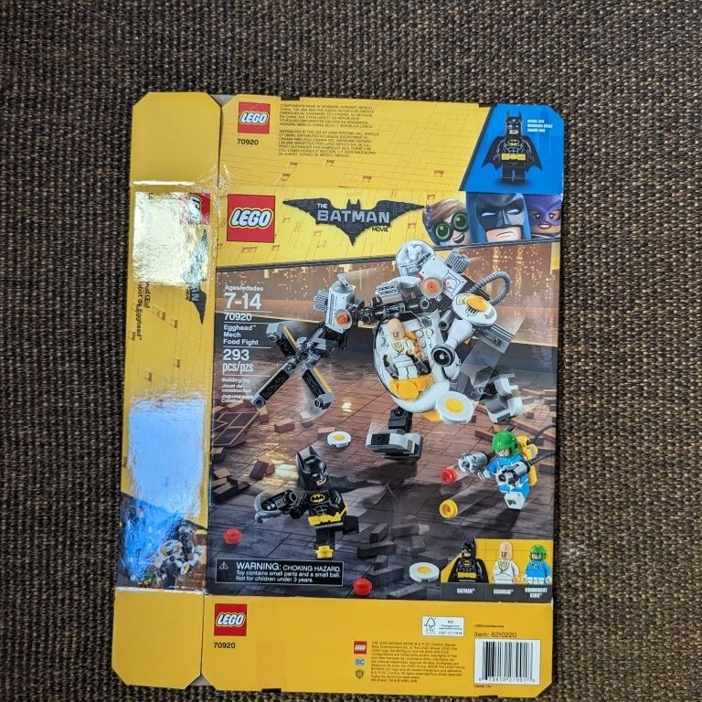Mech Lego 70920 Instructions Lego Batman Egg Head Mech Food