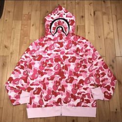 PINK CAMO BAPE HOODIE