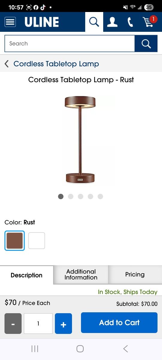 Cordless Table Lamp
