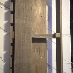 Wooden Wall Wine and Glass Rack