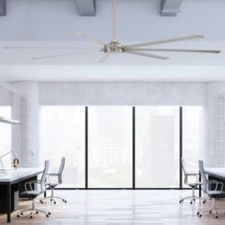 Harbor Breeze Megalodon 120" Inch Outdoor Brushed Nickel Ceiling Fan 7-Blades