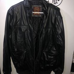 Leather jacket size large