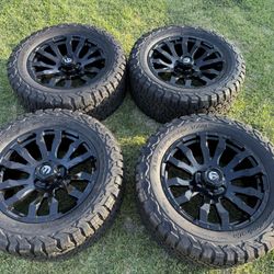 (4) 20” Fuel Wheels 33x12.50R20 Bfgoodrich All Terrain 