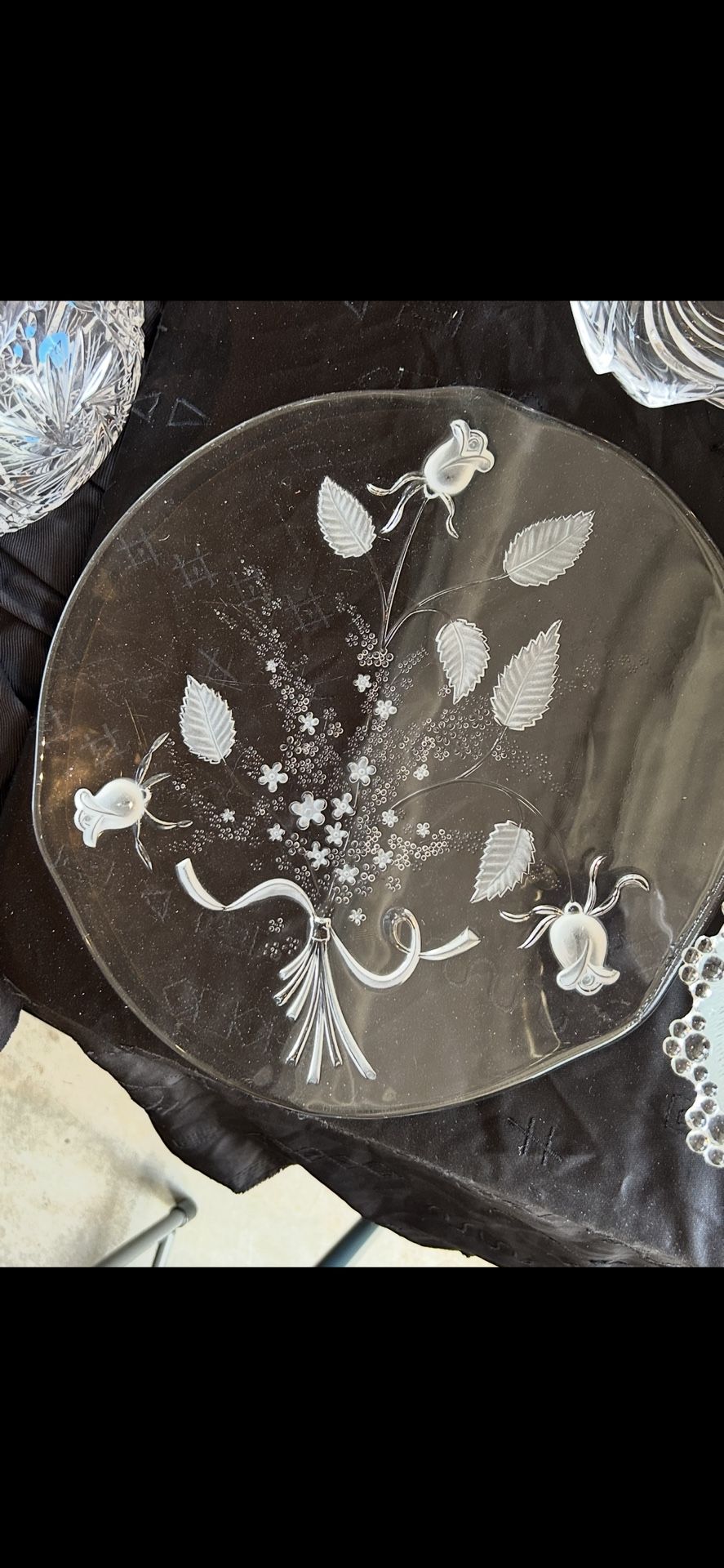 Decorative Glass Dishes, Candle Holders Etc