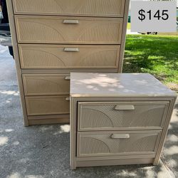 Bedroom set Chest of Drawers & Side Table USA MADE