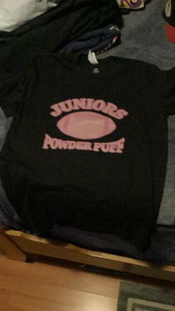 Juniors Powder Puff Football Shirt Men’s Size Medium New Color Black And Pink 