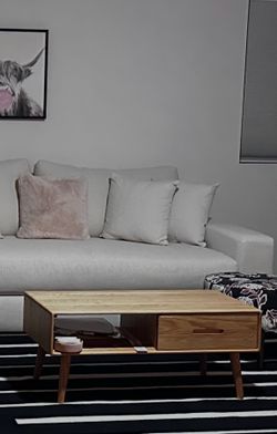 2 drawer coffee table ( solid oak wood)