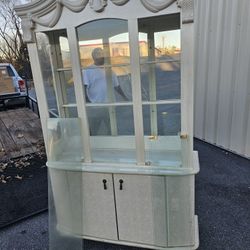 2 piece china cabinet. Can buy just the bottom or top need gone asap. Make offer