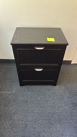 Two Drawer Wood File Cabinet 