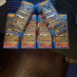 Hotwheels Nissan & Nightburnerz 5 Packs