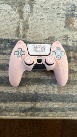PlayStation dual sense controller with kitty cover