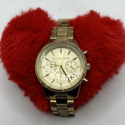 Michael Kors Women's Ritz Chronograph Gold-Tone Stainless Steel Watch